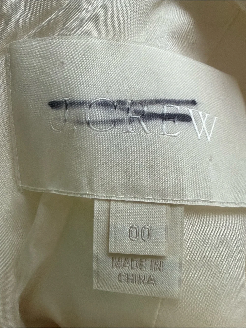 J. Crew Ivory Satin Strapless Formal Gown